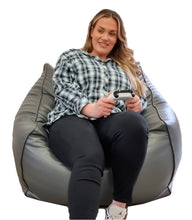 Load image into Gallery viewer, Quad-XXL Gaming Bean Bag Chair - The Comfiest and Widest Gaming Sofa for Large Adults